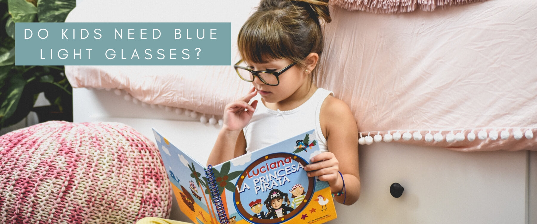 kid wearing umizato blue light glasses