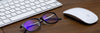 blue light blocking glasses keyboard mouse