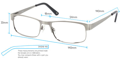 Austin Computer Gaming Glasses Frame Measurements