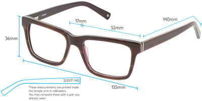 Brighton Computer Gaming Glasses Frame Measurements