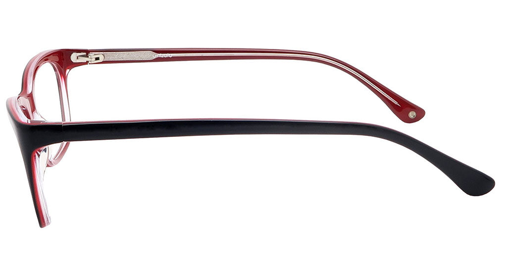 Charlotte Black Red Computer Glasses side