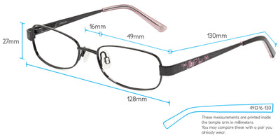 Louisa May Computer Gaming Glasses Frame Measurements