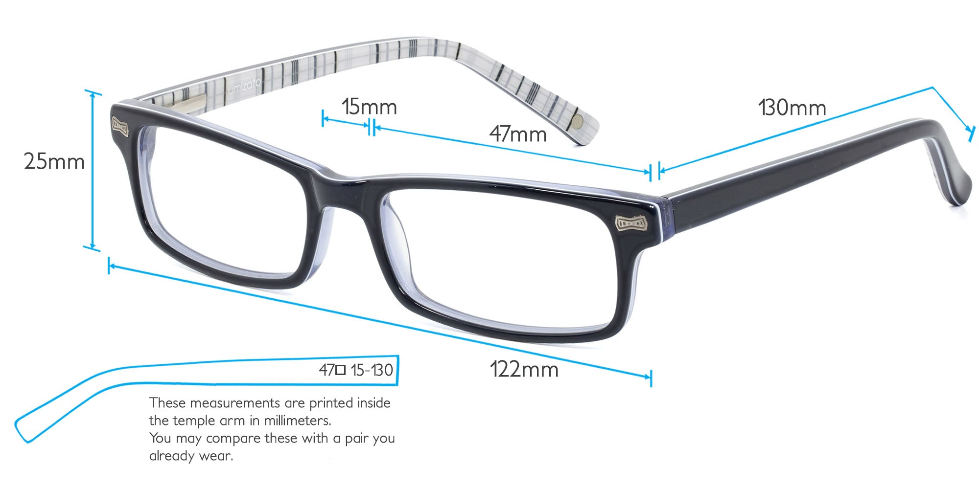 Surfliner Computer Gaming Glasses Frame Measurements