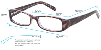 Sybil Computer Gaming Glasses Frame Measurements
